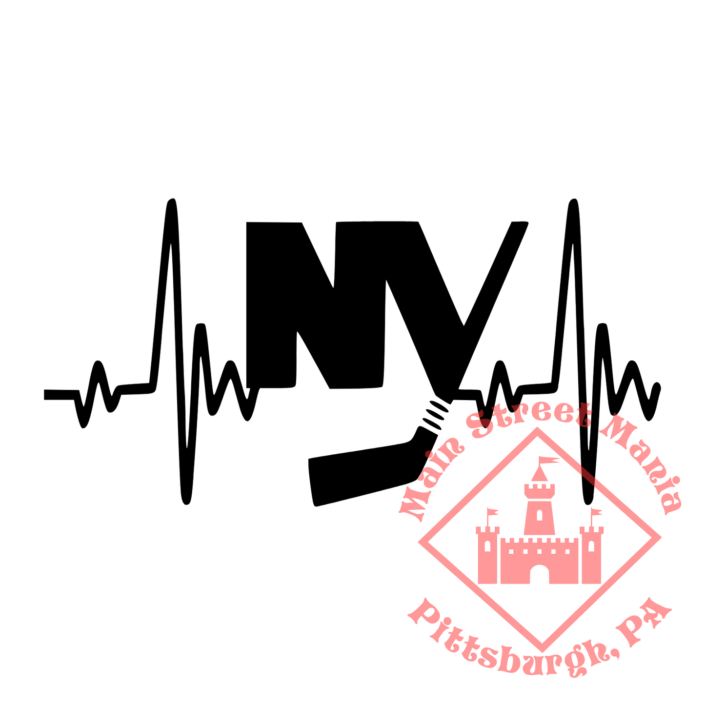 Islanders Heartbeat Sticker Decal