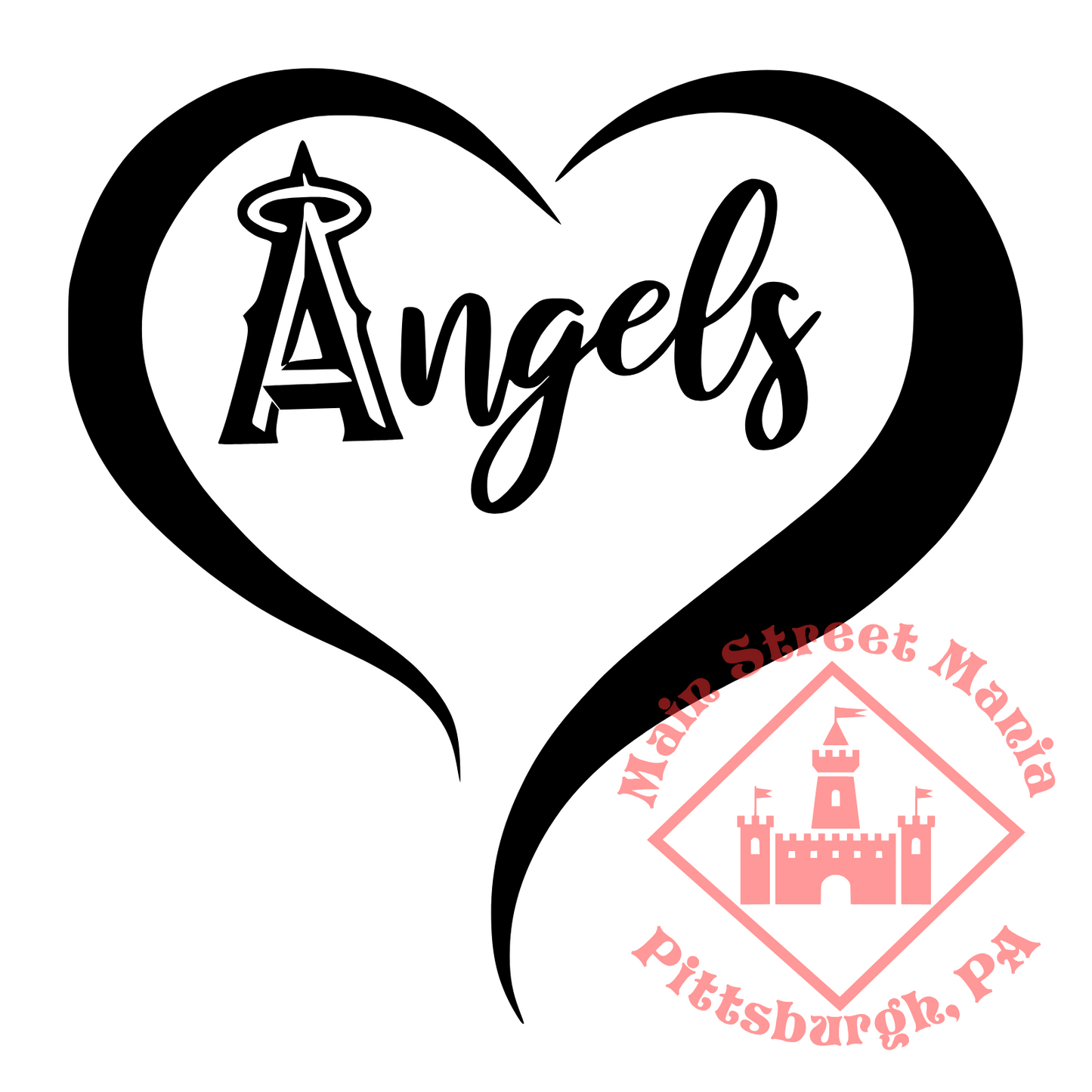 Angels Heart Sticker Decal