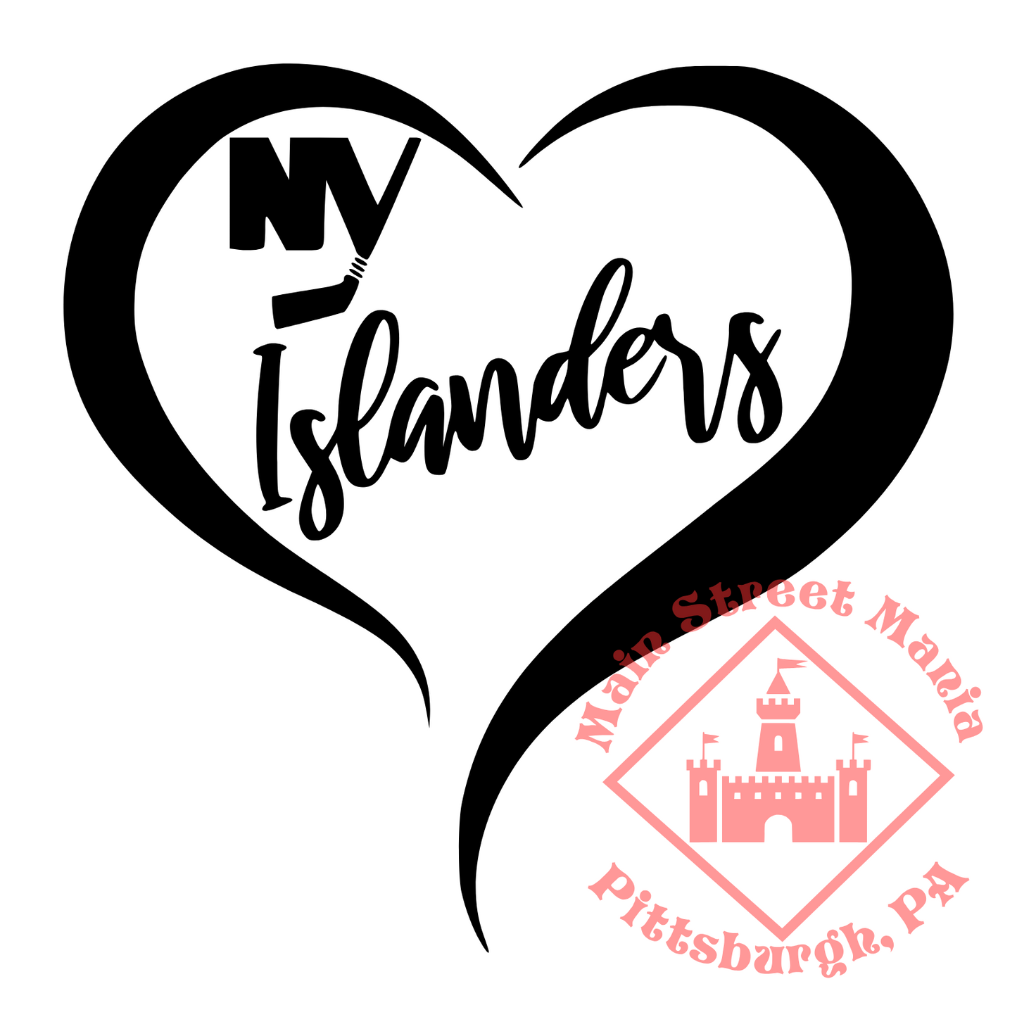 Islanders Heartbeat Sticker Decal