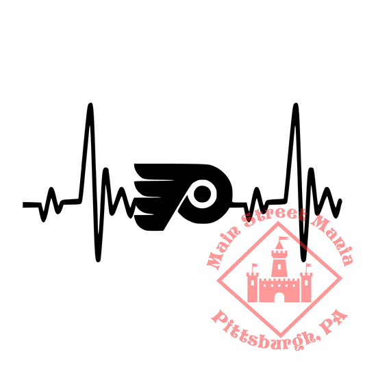 Flyers Heartbeat Sticker Decal