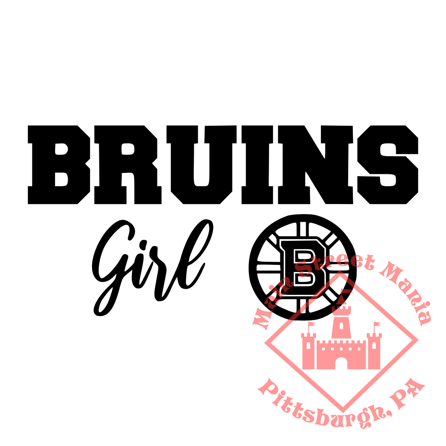 Boston Bruins Girl Sticker Decal
