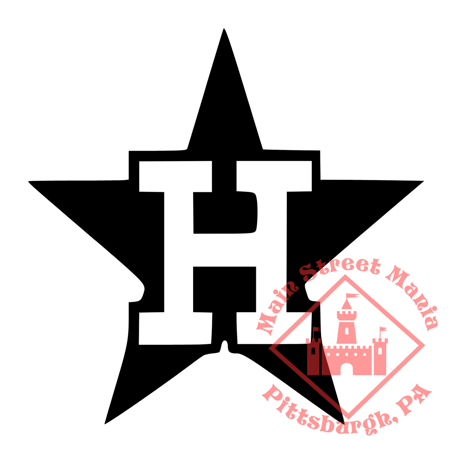 Astros Star Logo Sticker Decal