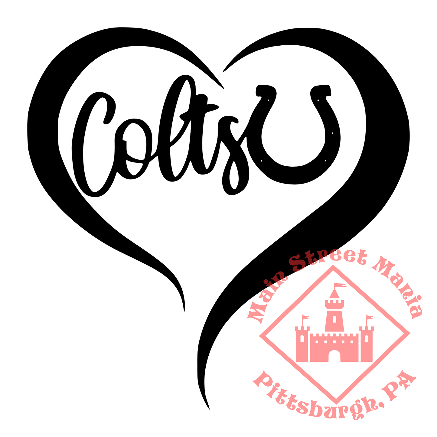 Colts Heart Sticker
