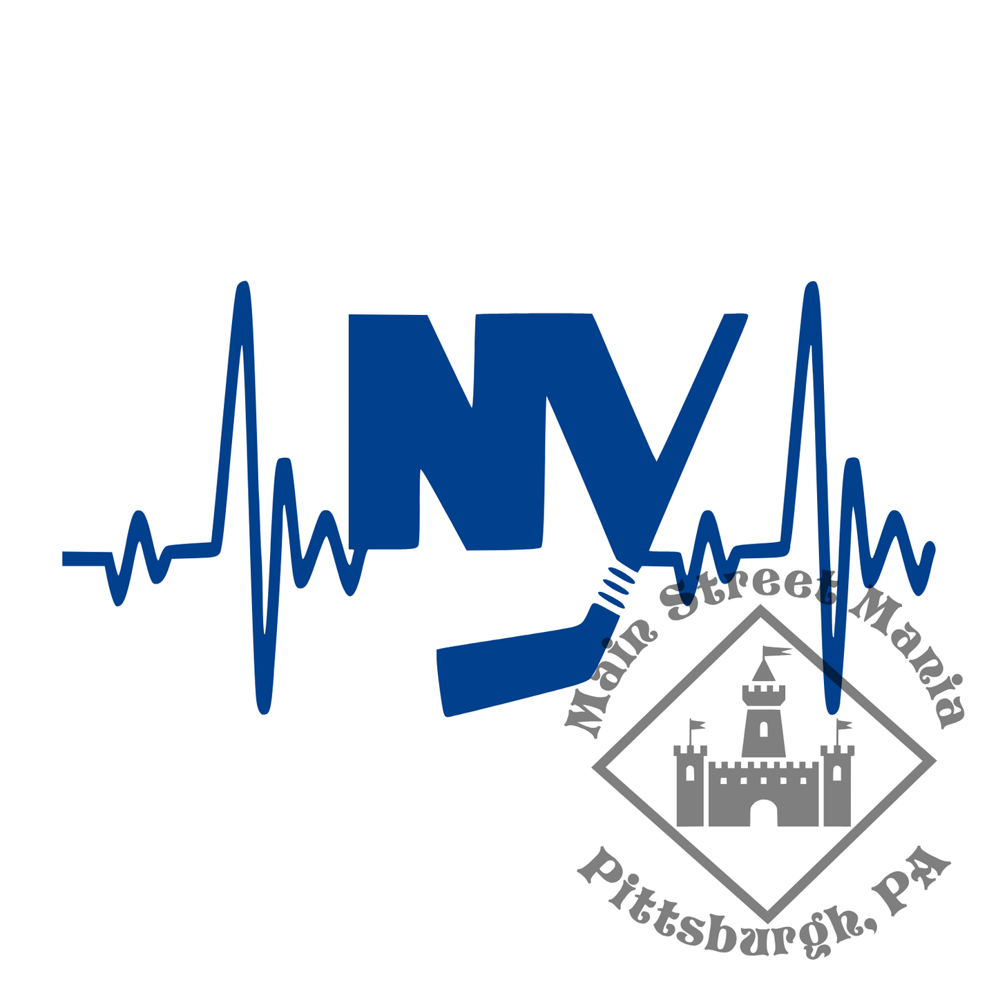 Islanders Heartbeat Sticker Decal