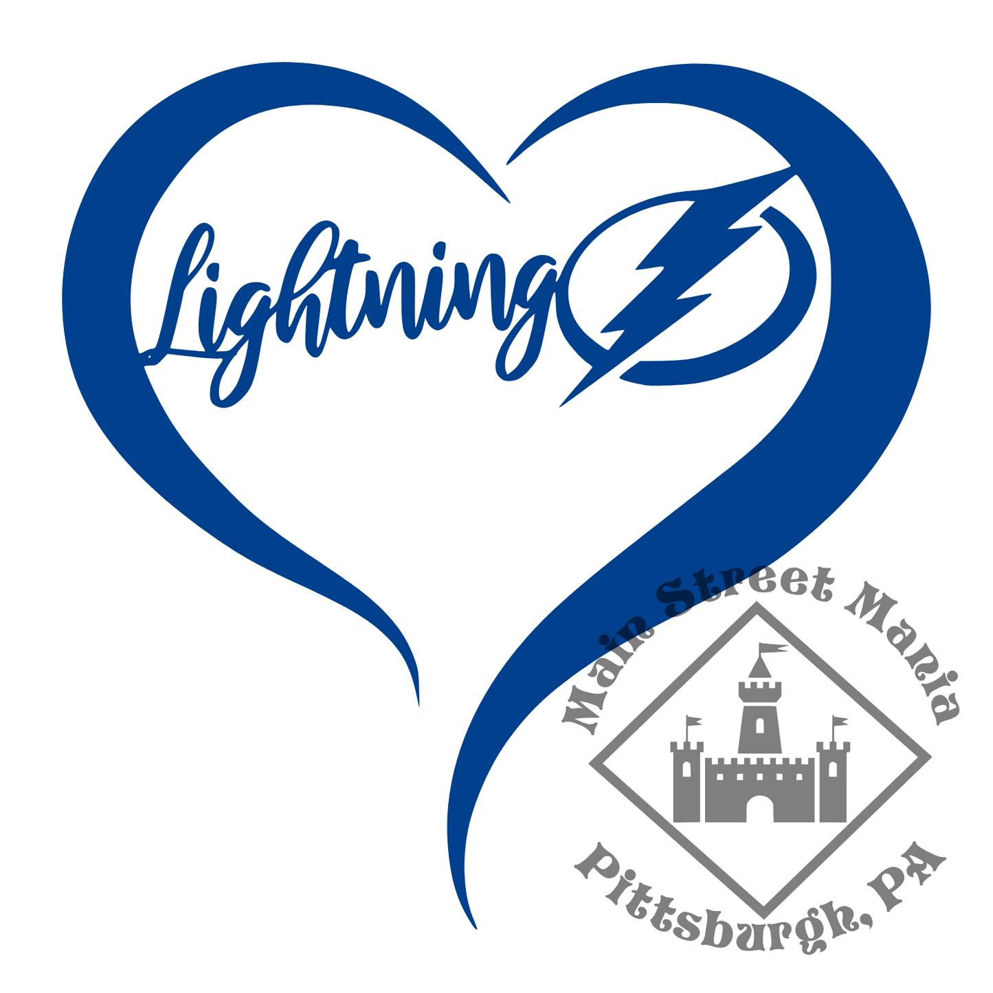 Lightning Heart Sticker Decal