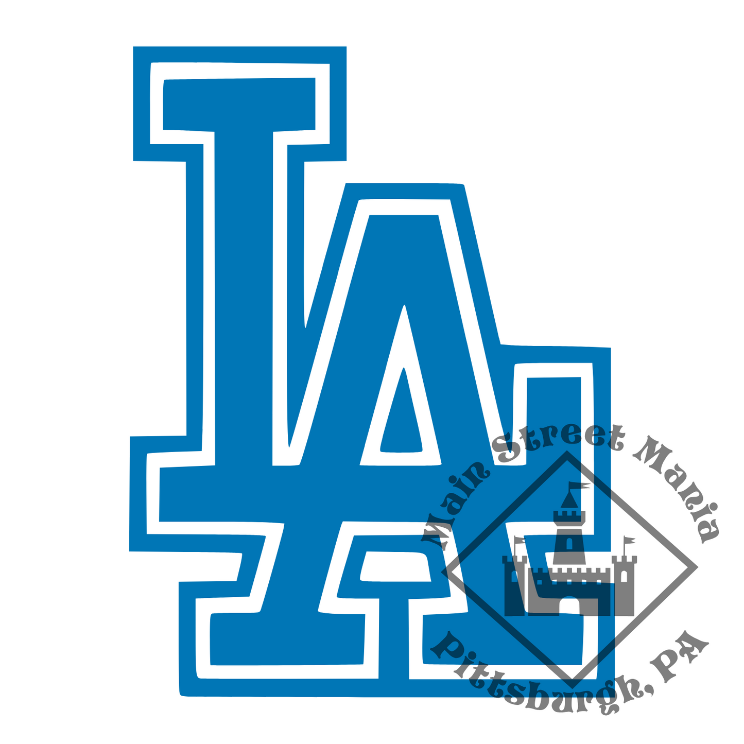 Dodgers LA Logo Sticker Decal