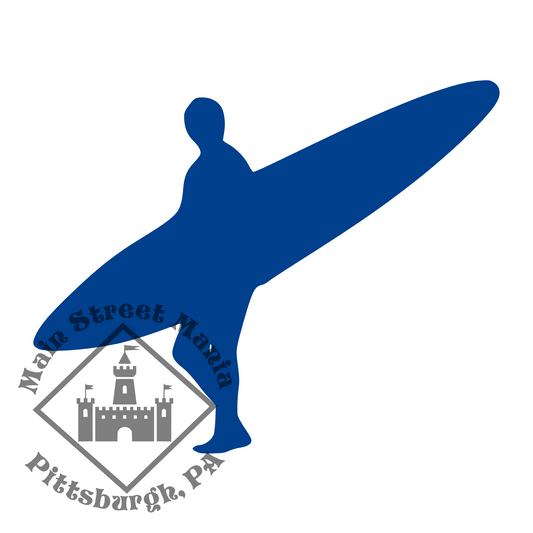 Long Board Surfer Sticker Decal