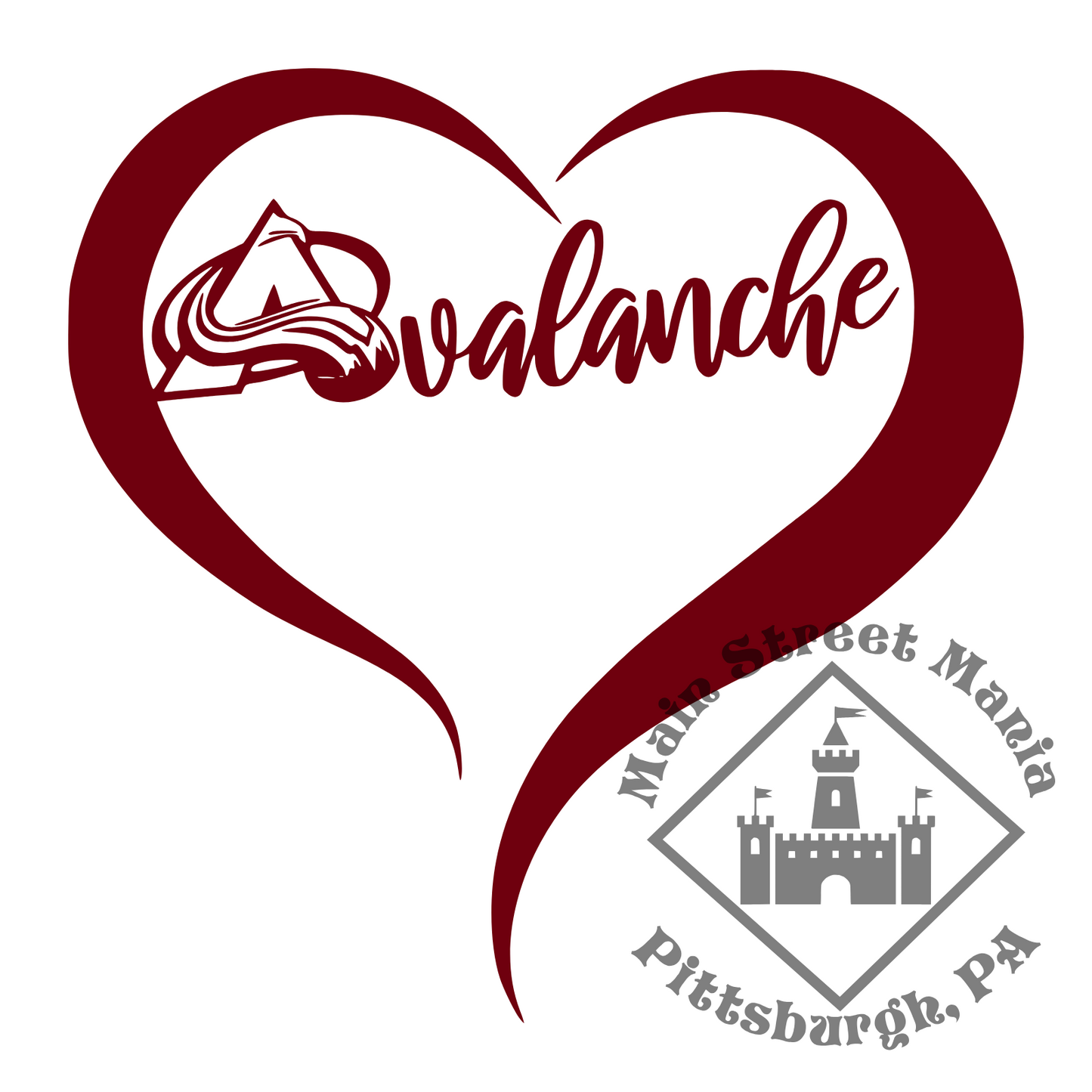 Avalanche Heart Sticker Decal