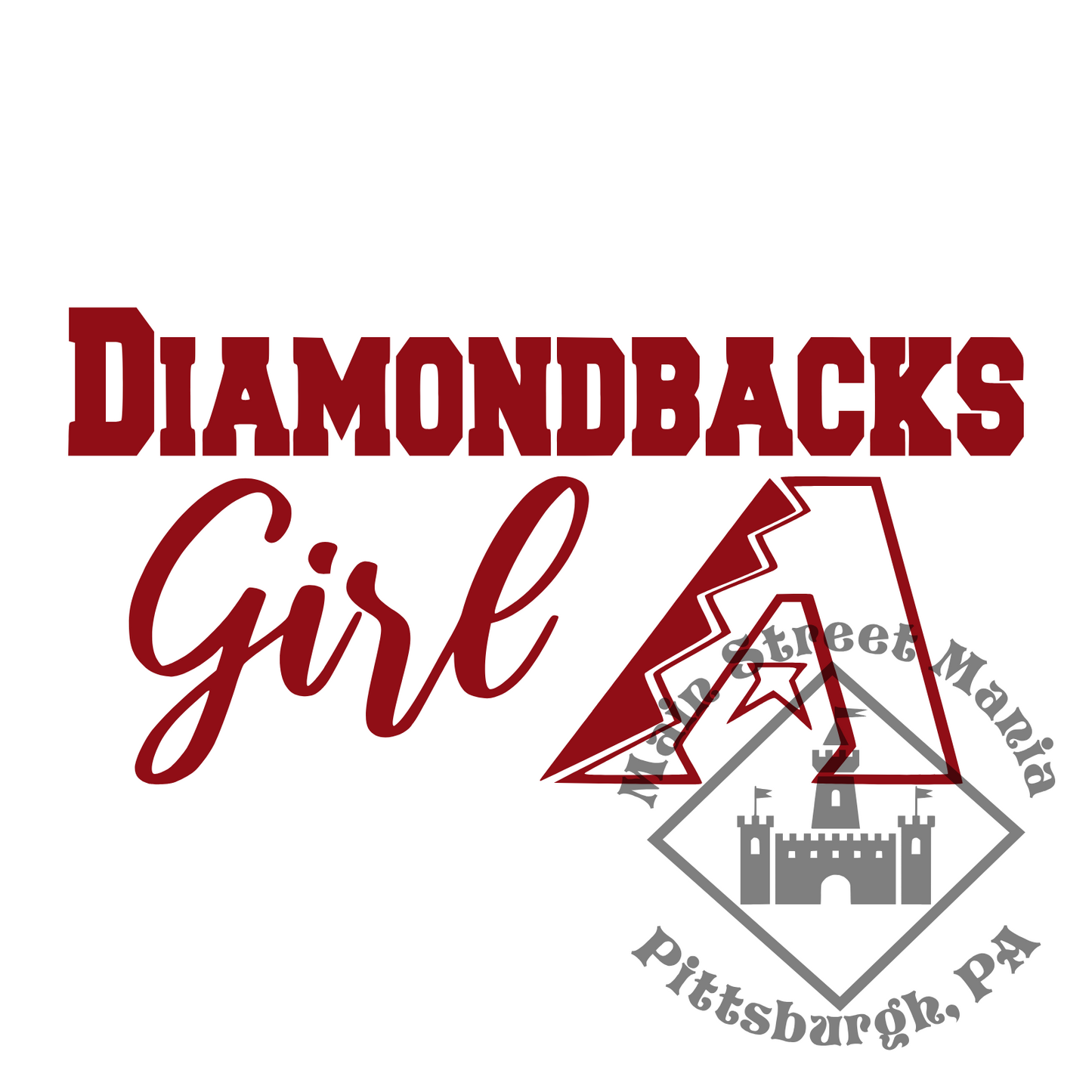 Diamondbacks Girl Sticker Decal