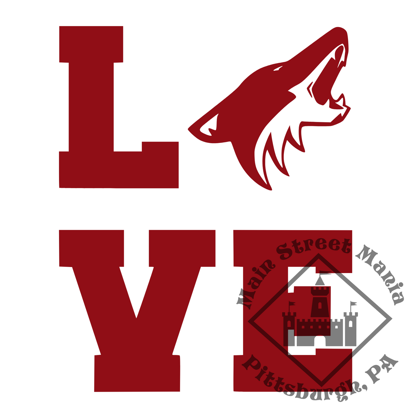 Coyotes Love Sticker Decal