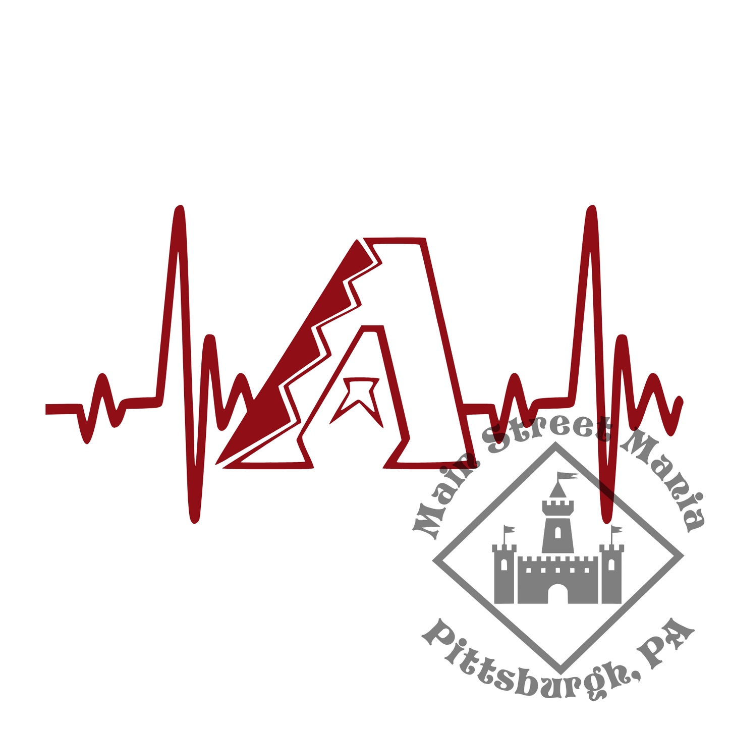 Diamondbacks Heartbeat Sticker Decal