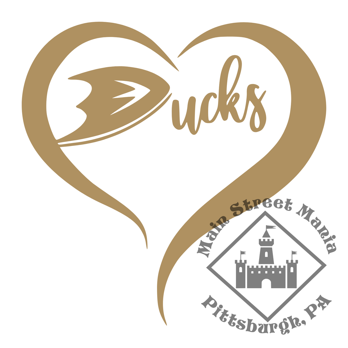 Ducks Heart Sticker Decal