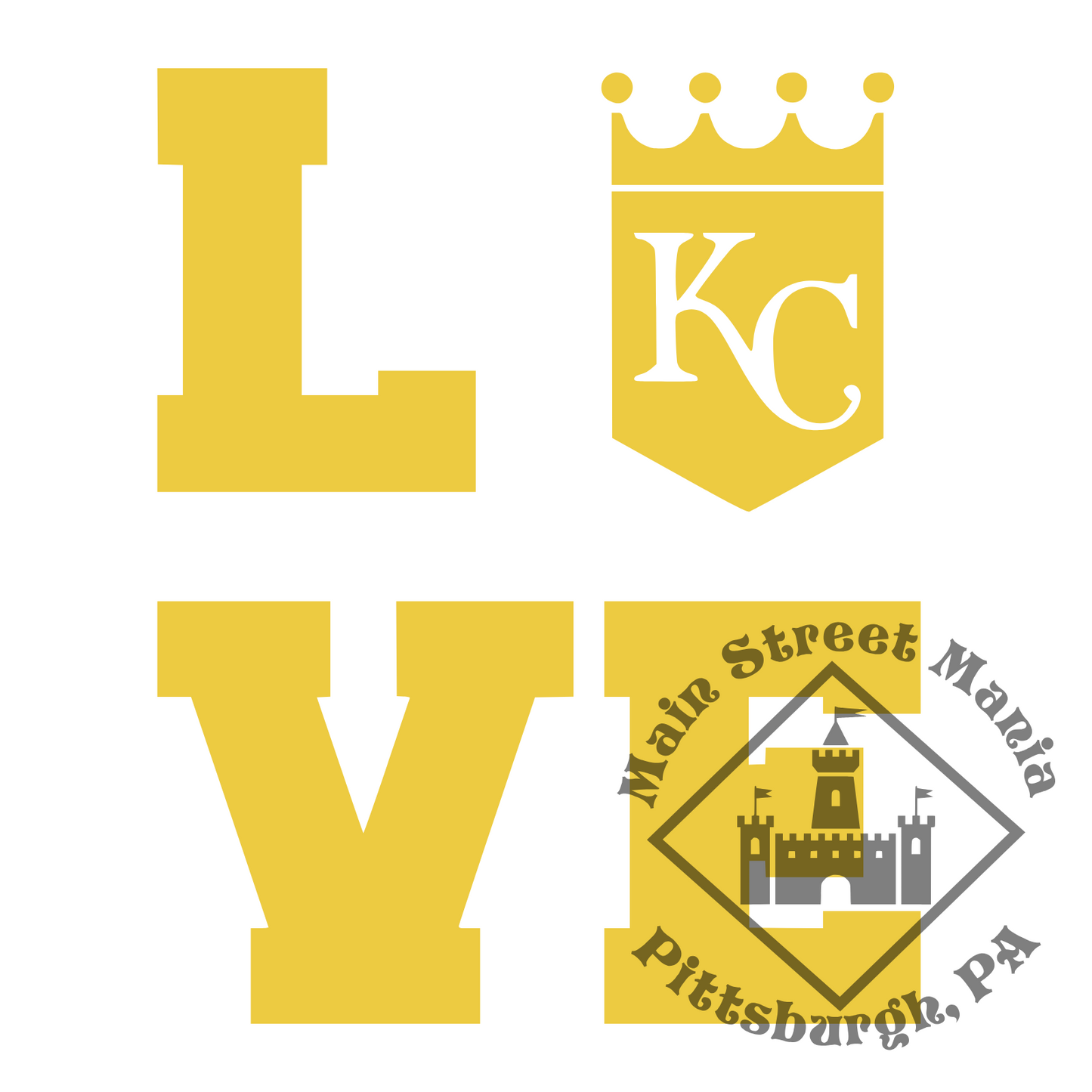 Kansas City Royals Love Sticker Decal