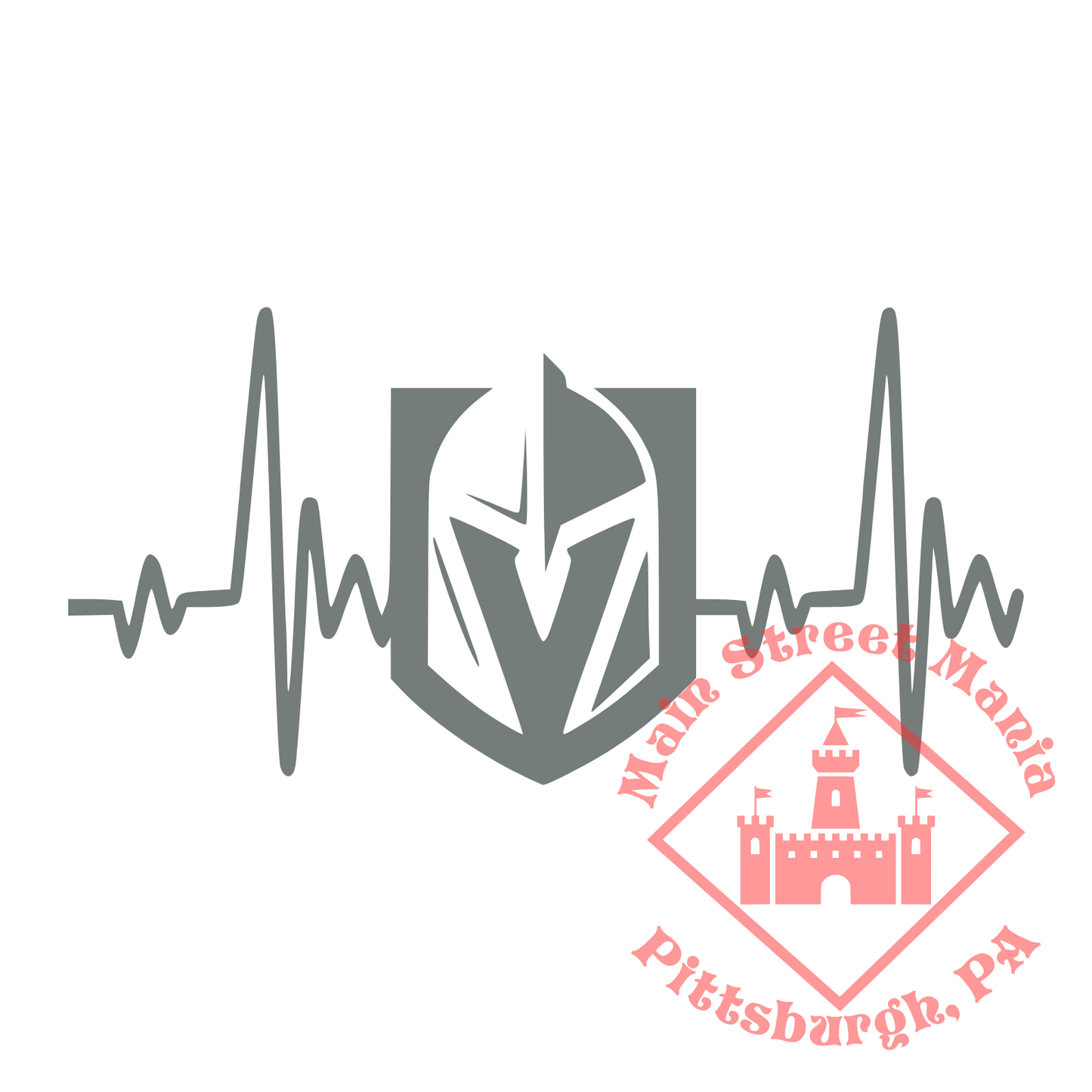 Golden Knights Heartbeat Sticker Decal