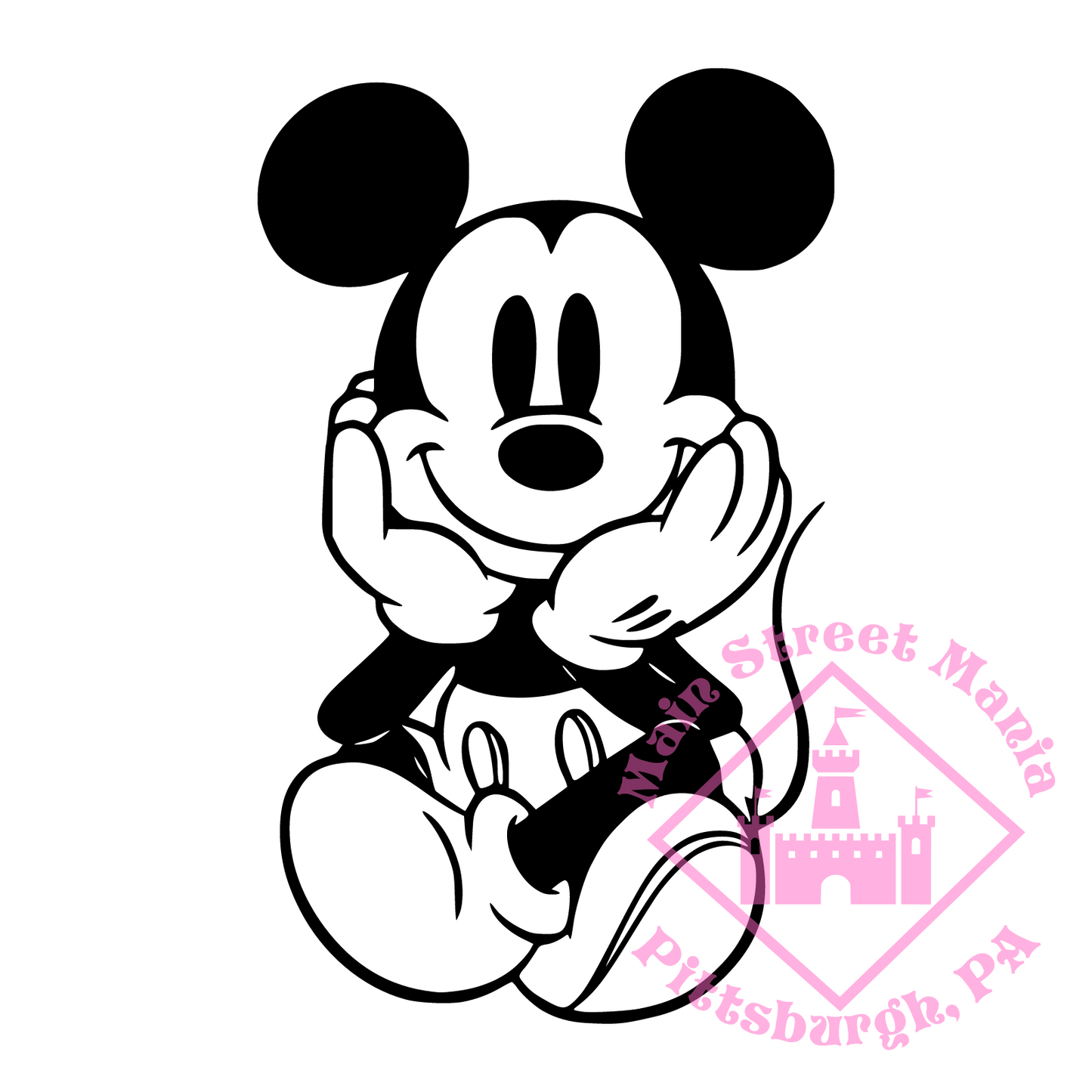 Classic Sitting Mickey Mouse Sticker Decal