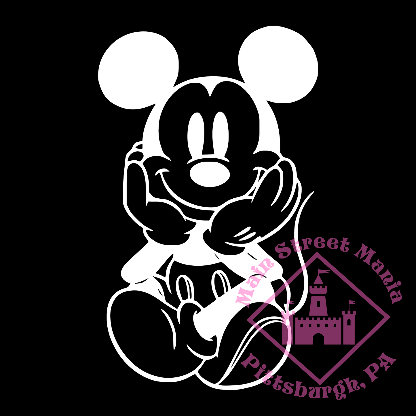 Classic Sitting Mickey Mouse Sticker Decal
