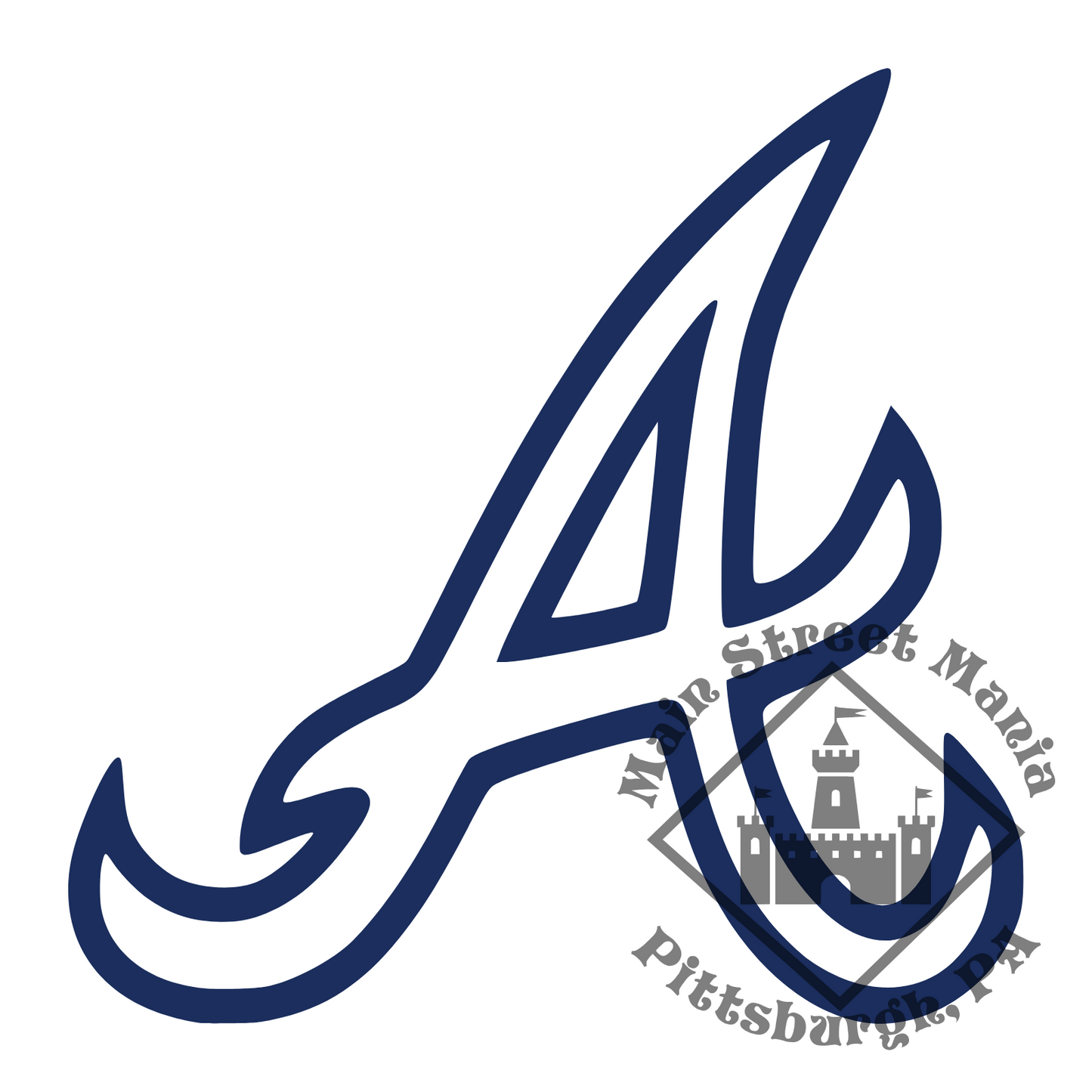 Braves A Logo Sticker Decal