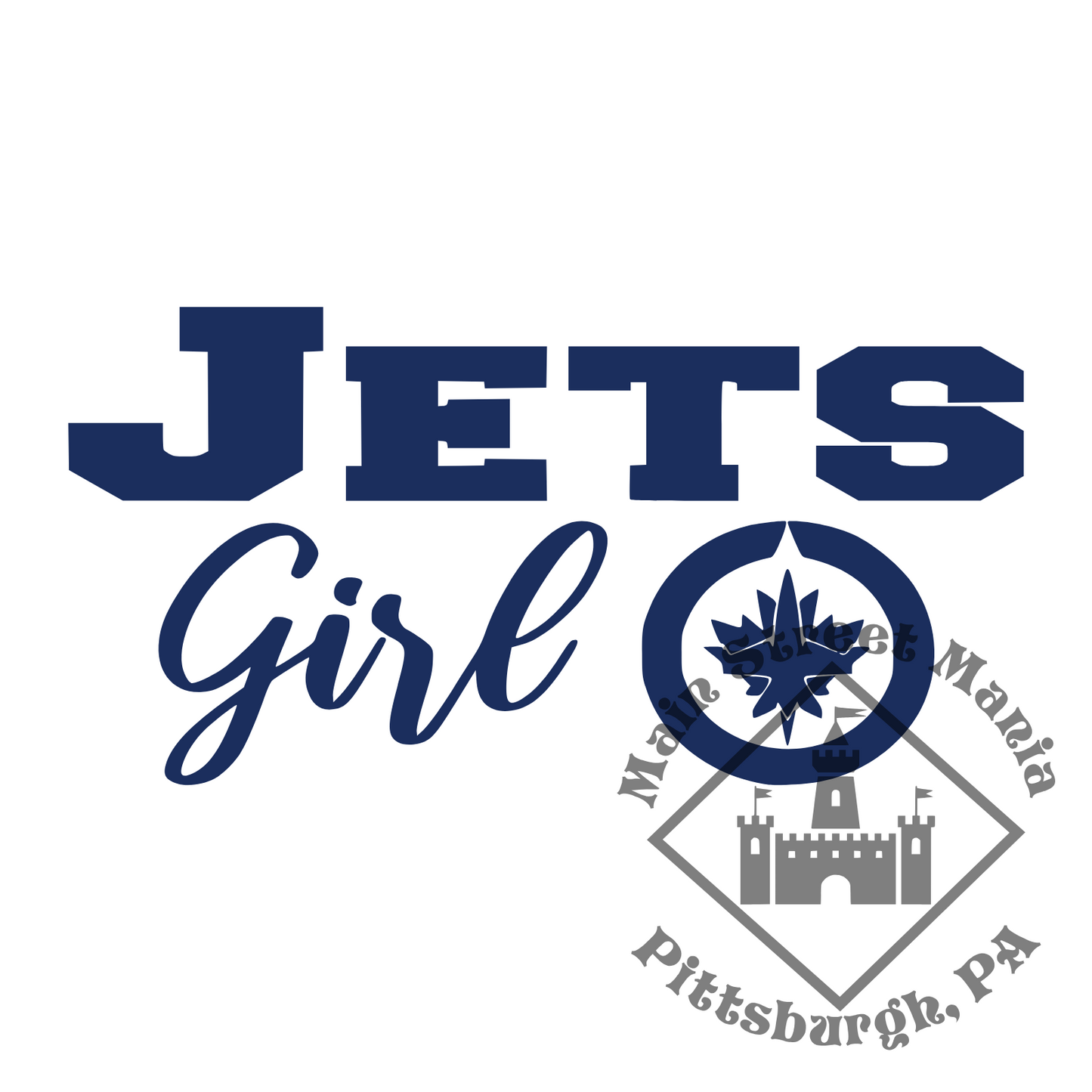 Jets Hockey Girl Sticker Decal