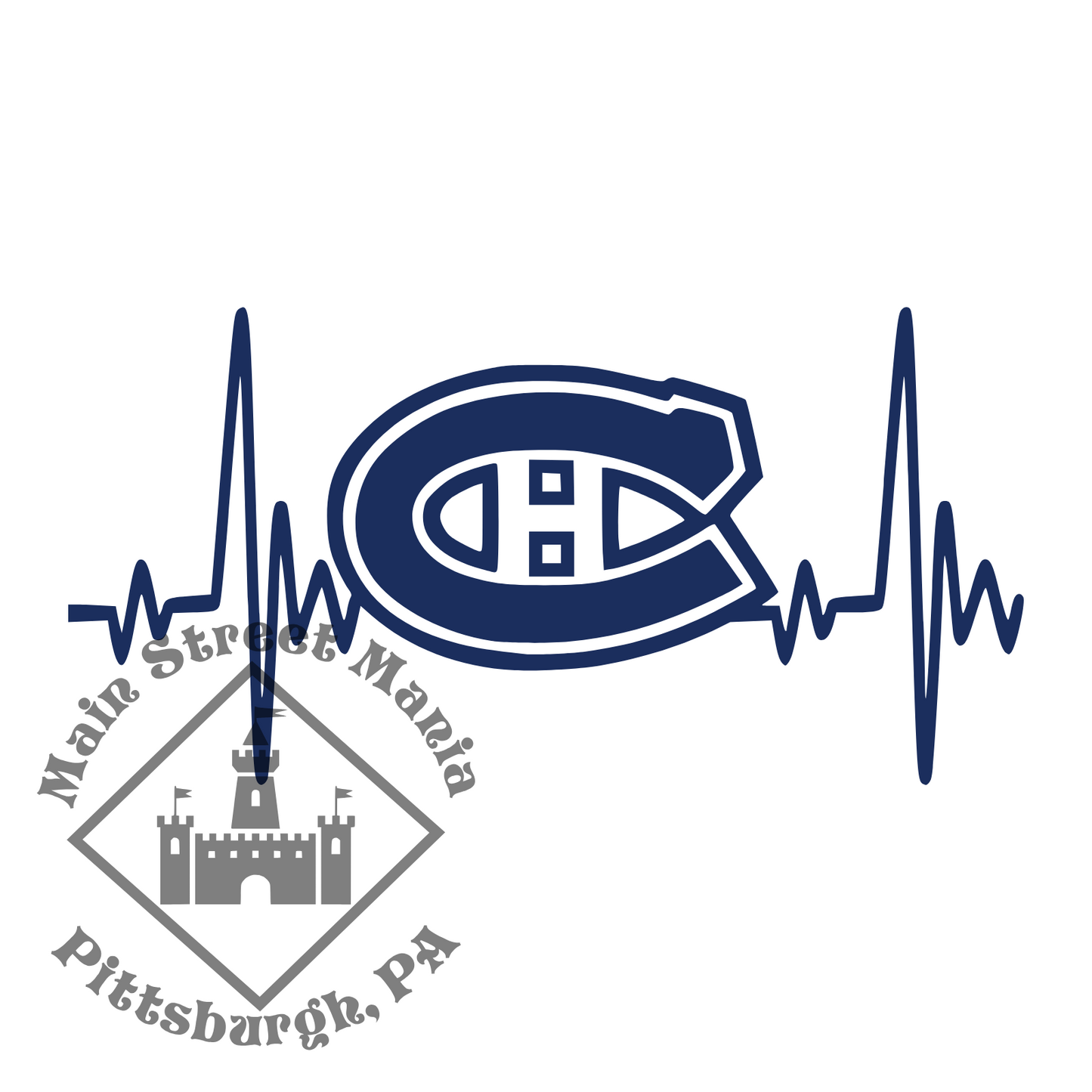 Canadiens Heartbeat Sticker Decal