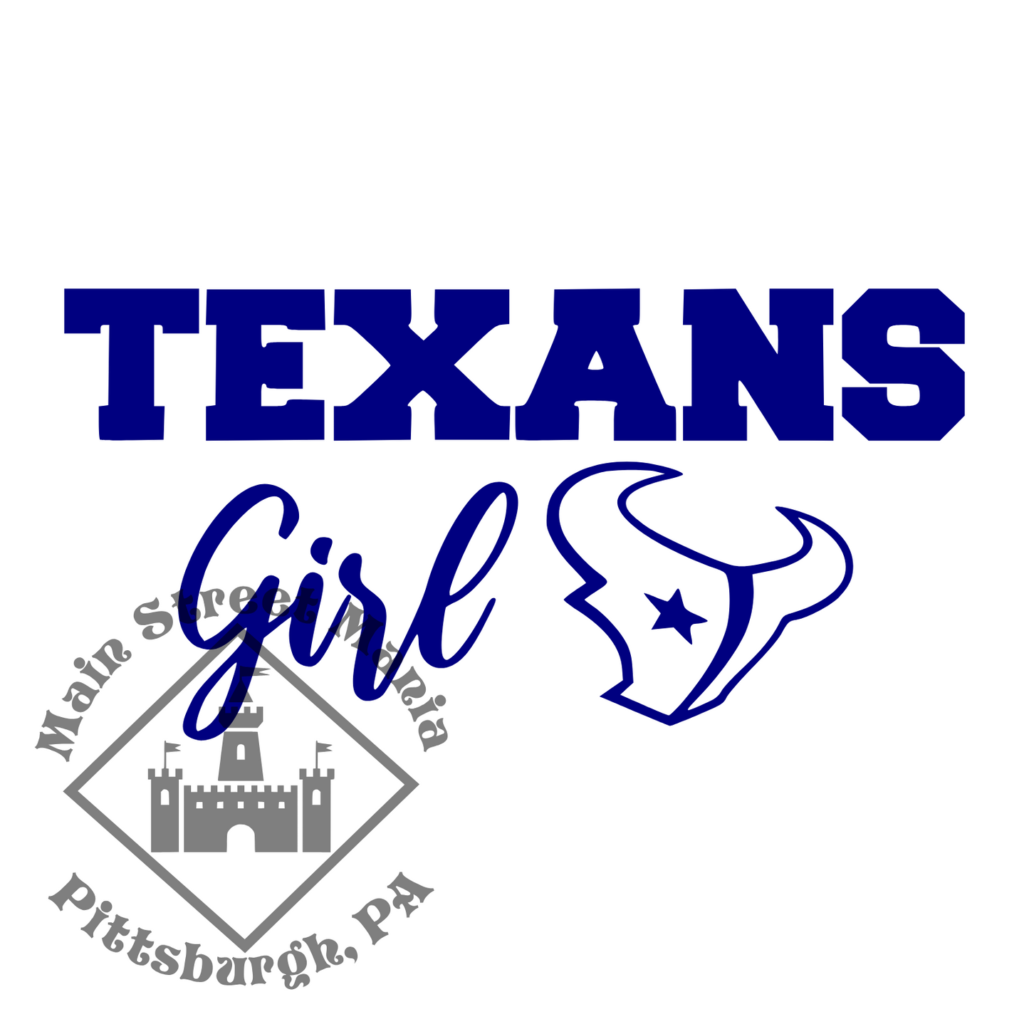 Houston Texans Girl Logo Sticker Decal