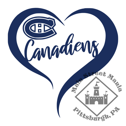 Canadiens Heart Sticker Decal