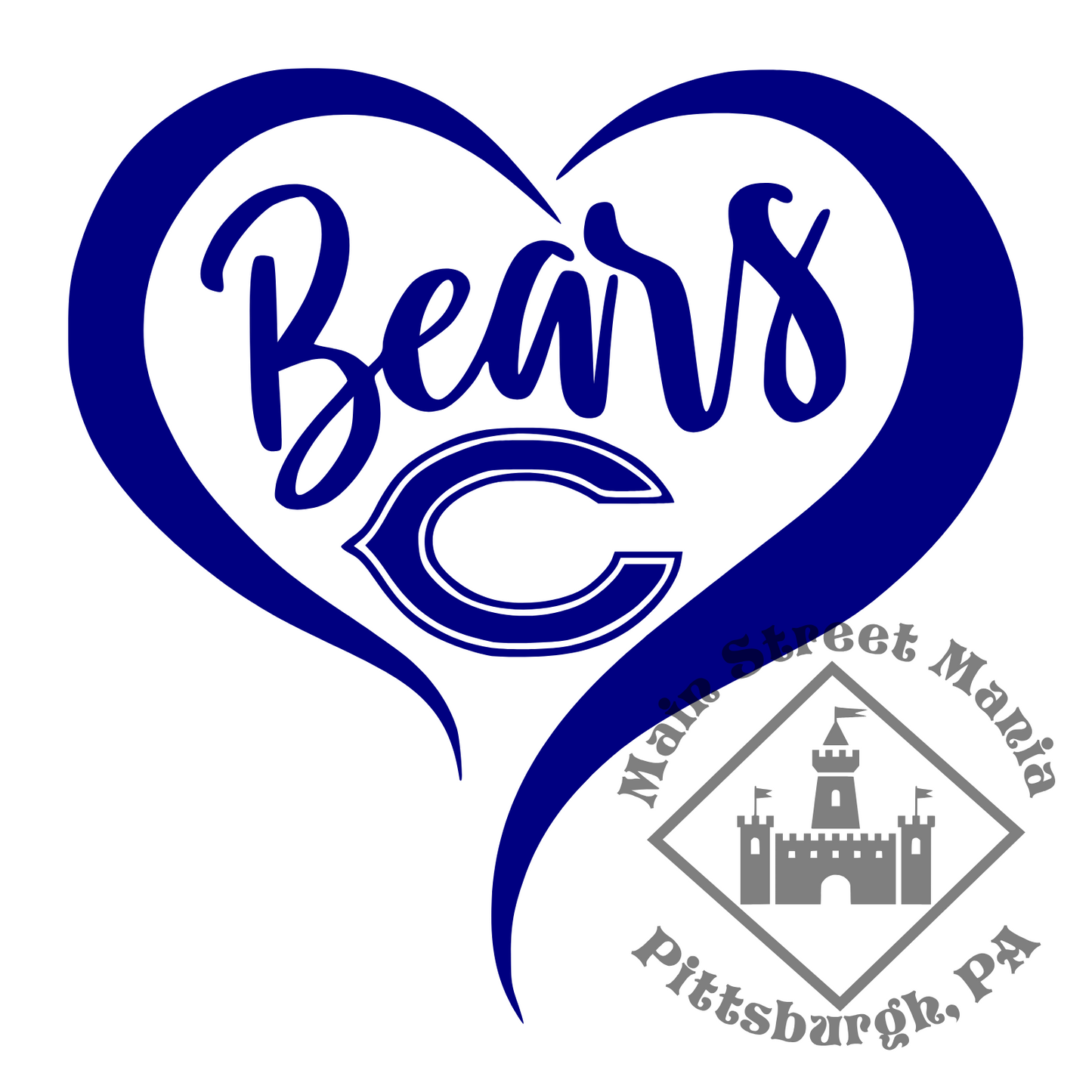 Bears Heart Sticker Decal