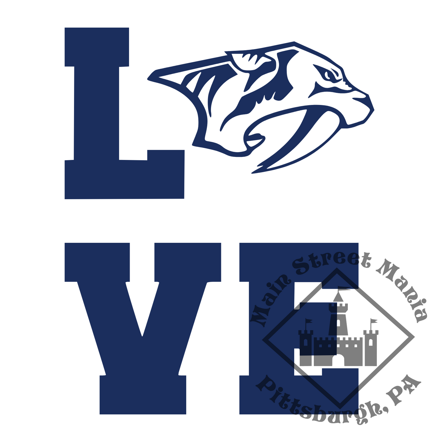 Predators Love Sticker Decal