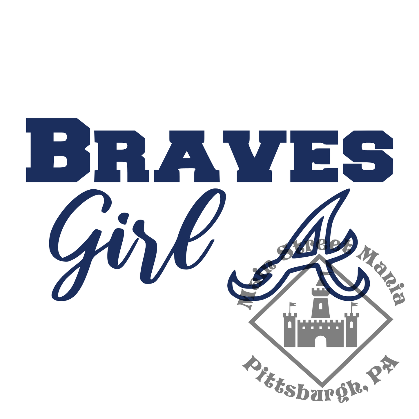 Braves Girl Sticker Decal
