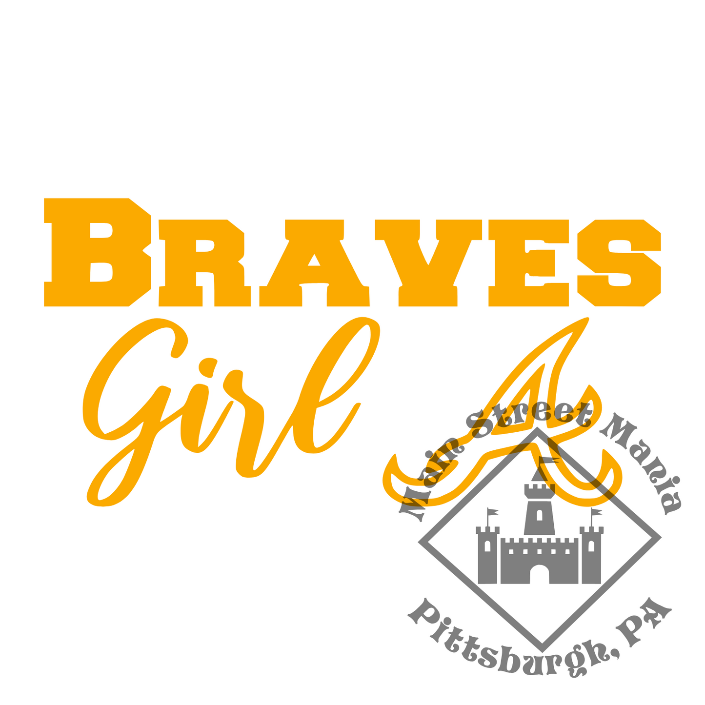 Braves Girl Sticker Decal