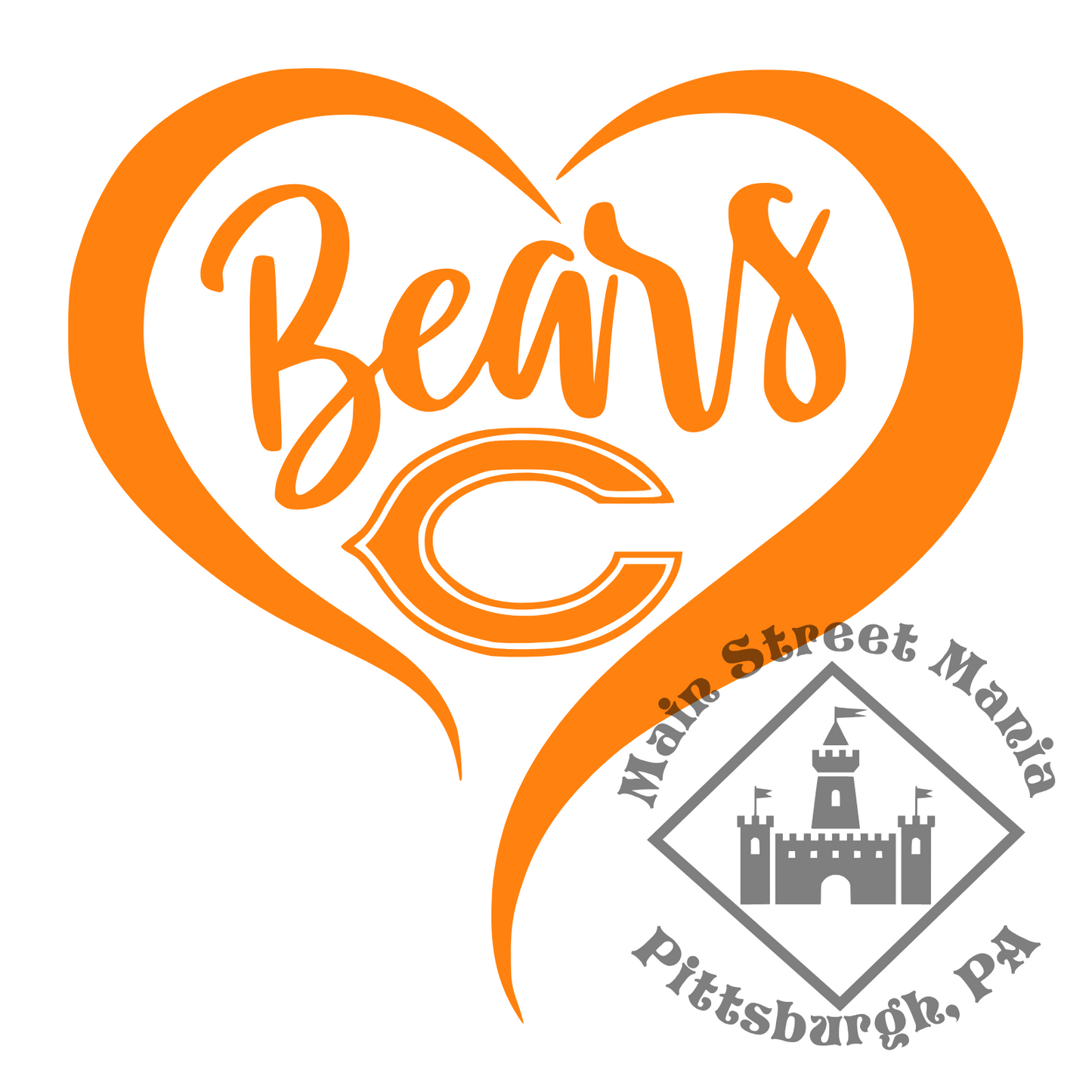 Bears Heart Sticker Decal