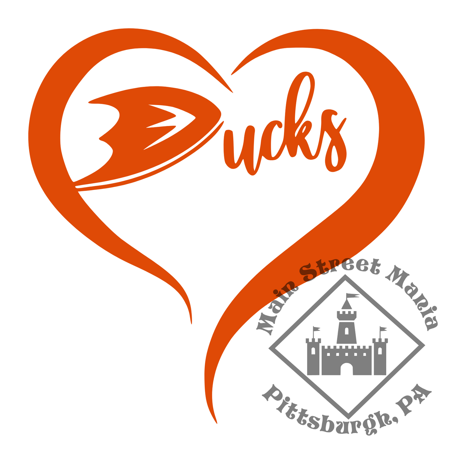 Ducks Heart Sticker Decal