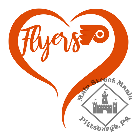 Flyers Heart Sticker Decal