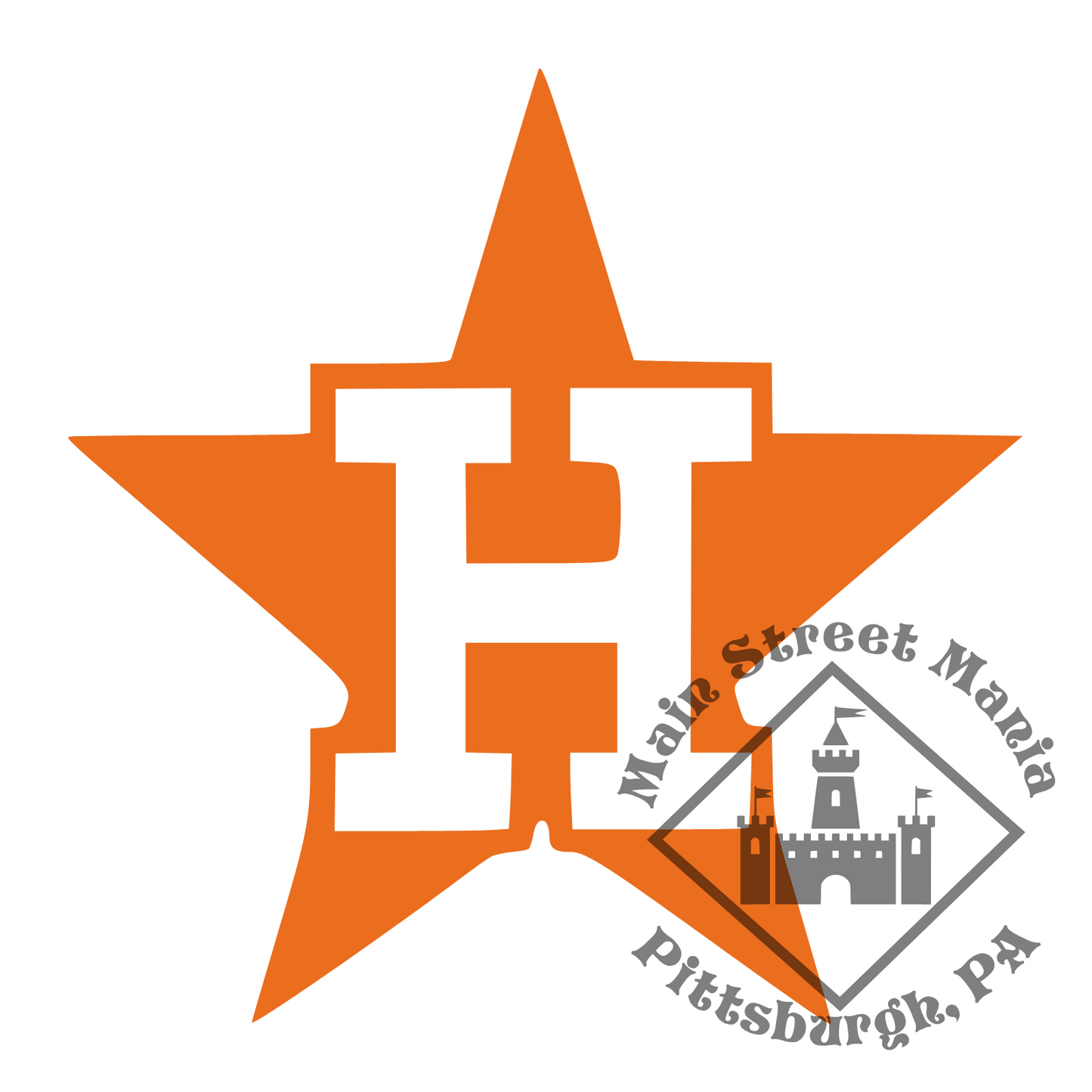Astros Star Logo Sticker Decal