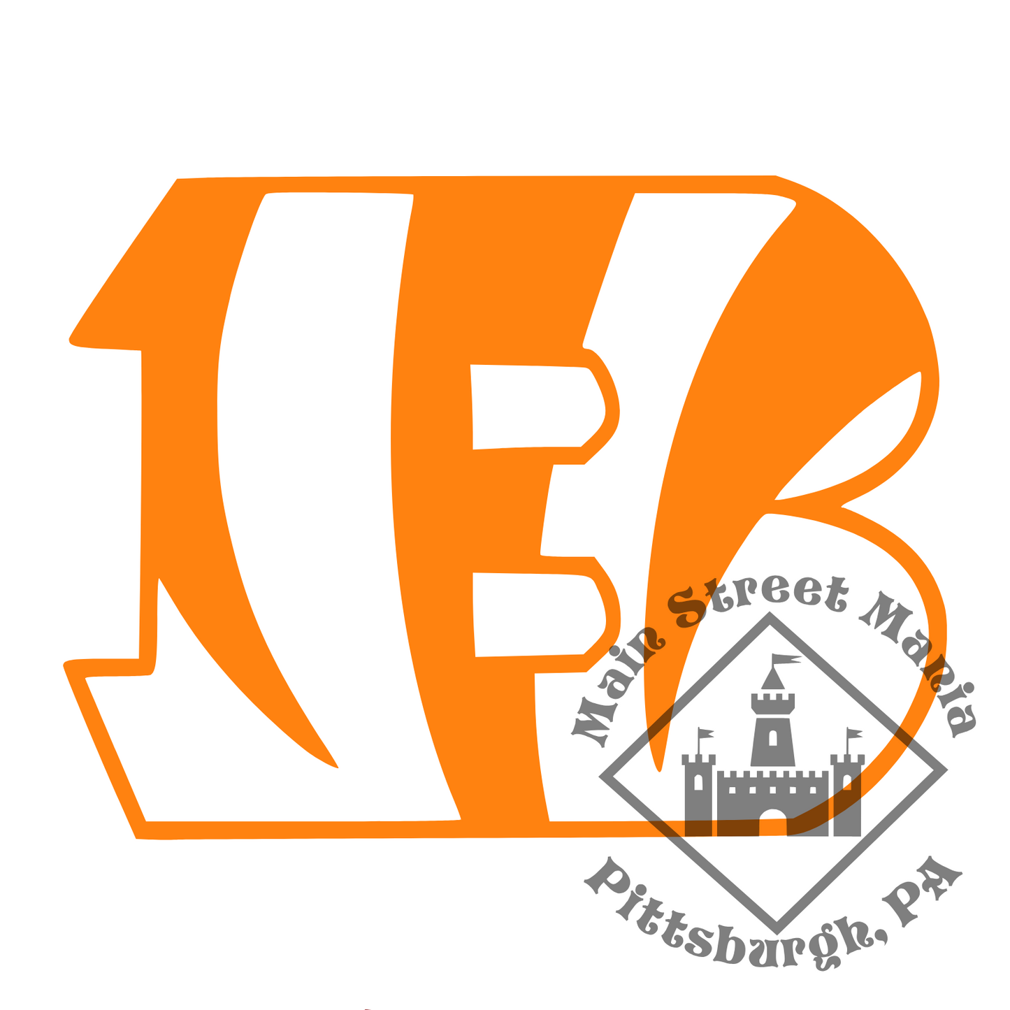 Bengals B Logo Sticker Decal
