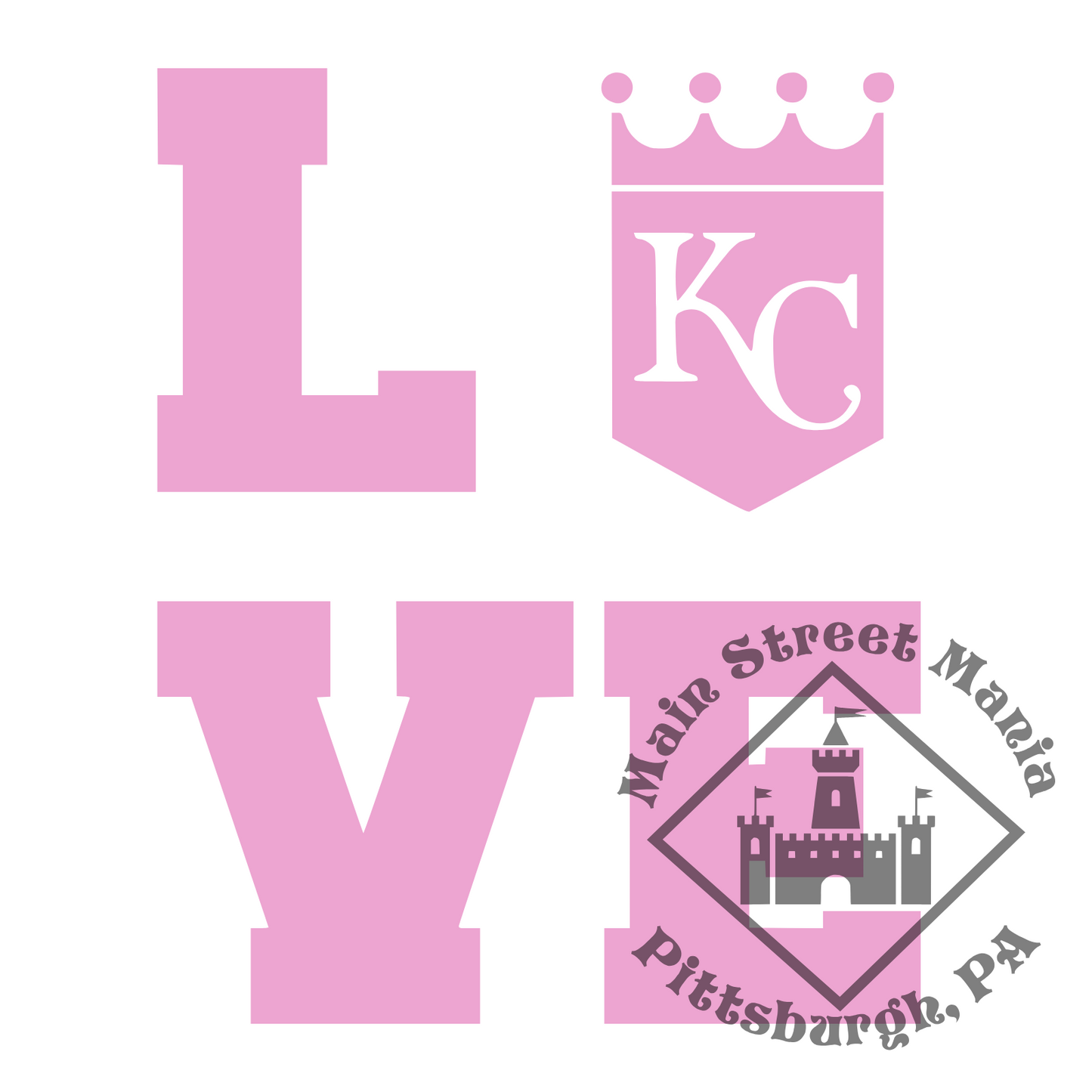 Kansas City Royals Love Sticker Decal