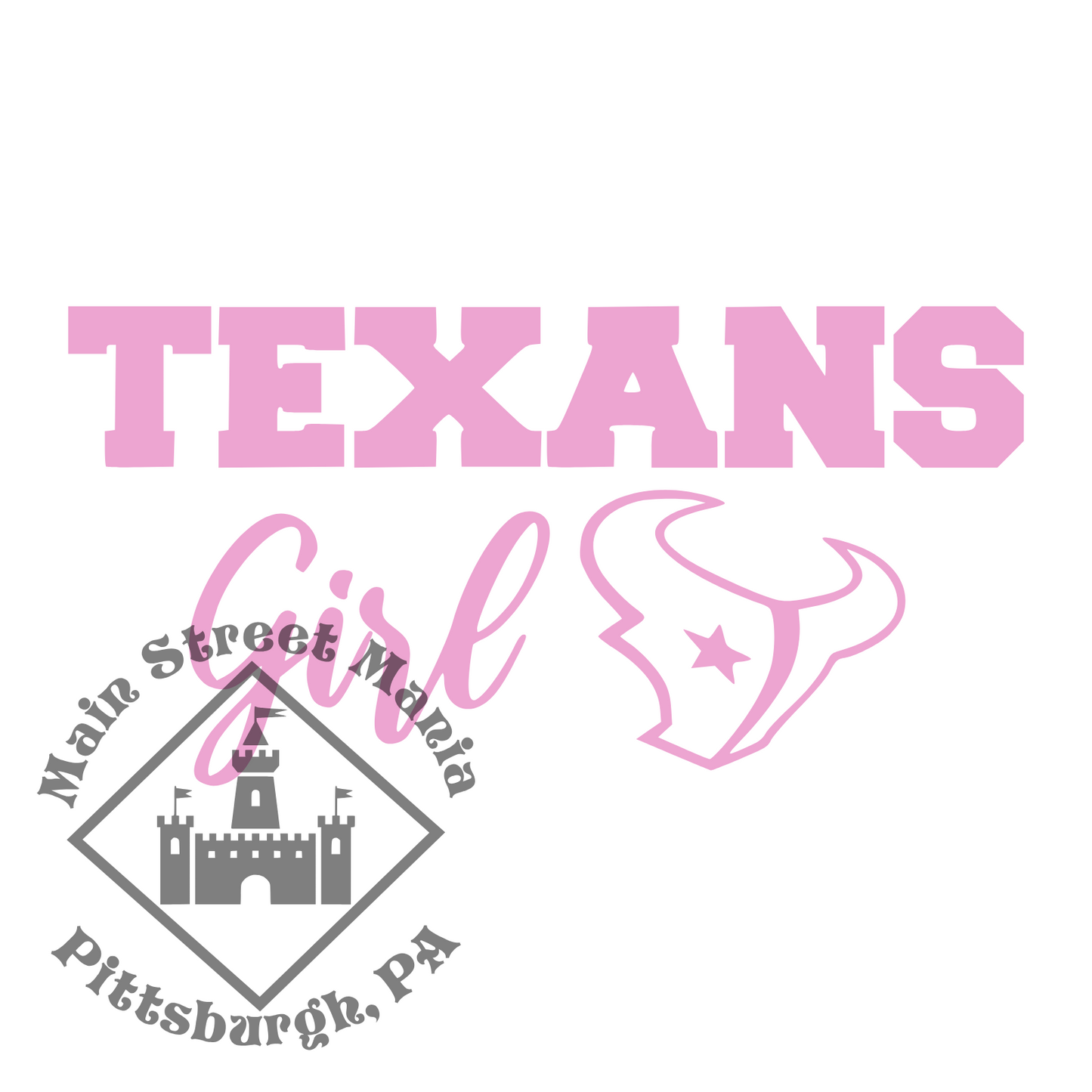 Houston Texans Girl Logo Sticker Decal
