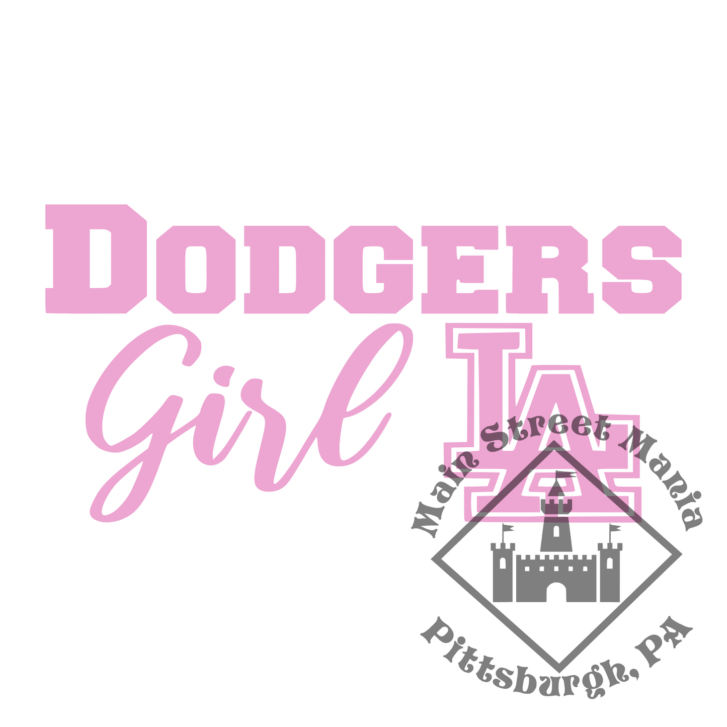 LA Dodgers Girl Sticker Decal