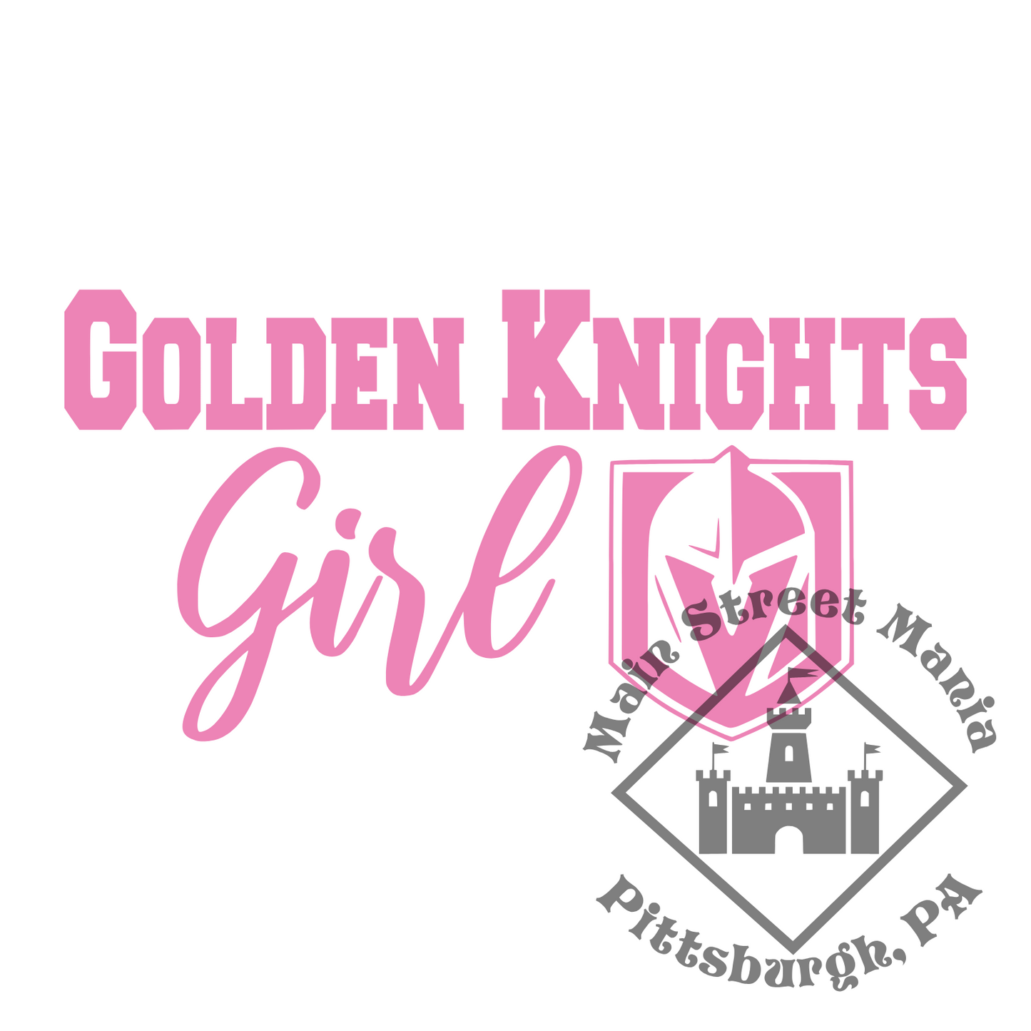 Golden Knights Girl Sticker Decal