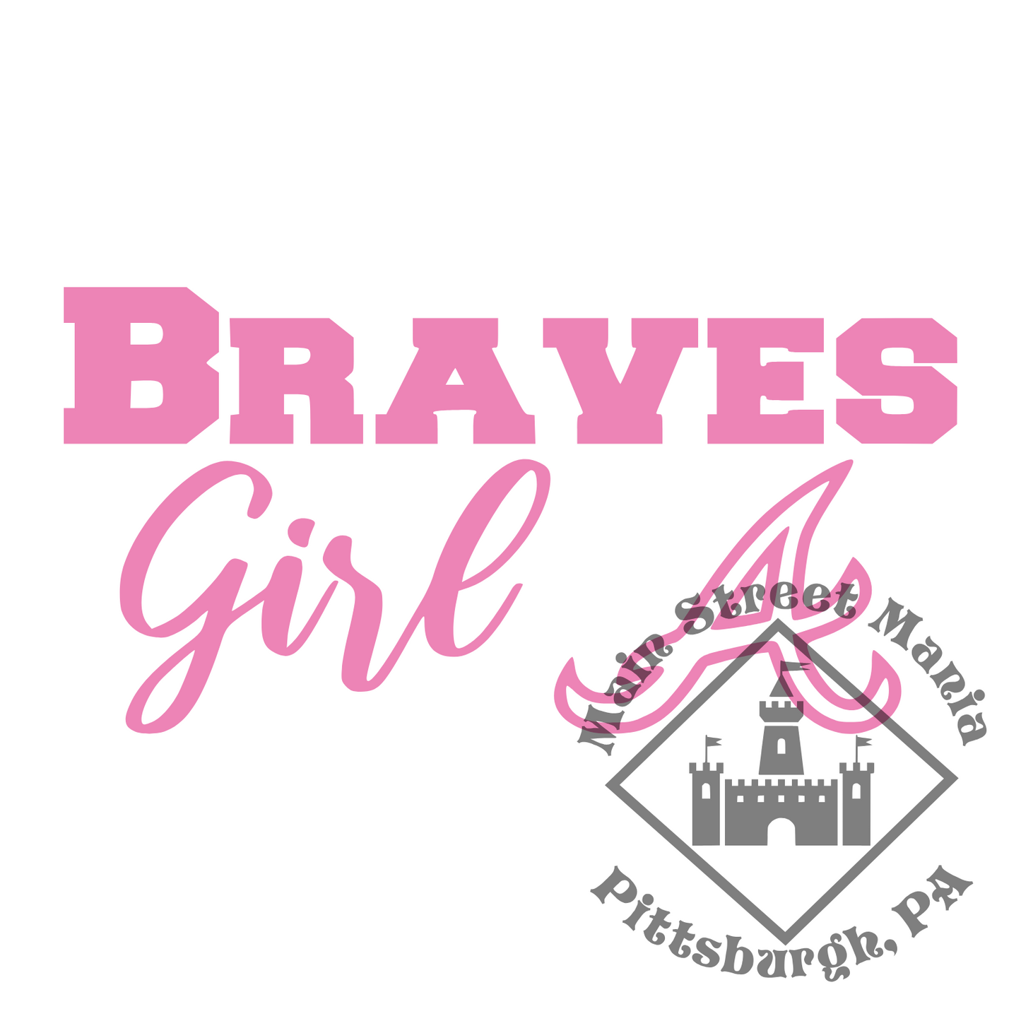 Braves Girl Sticker Decal