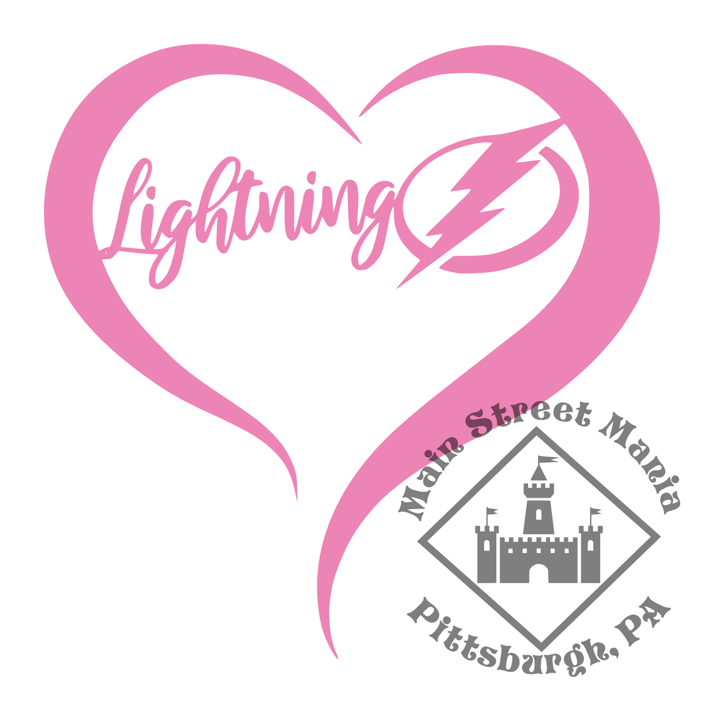 Lightning Heart Sticker Decal