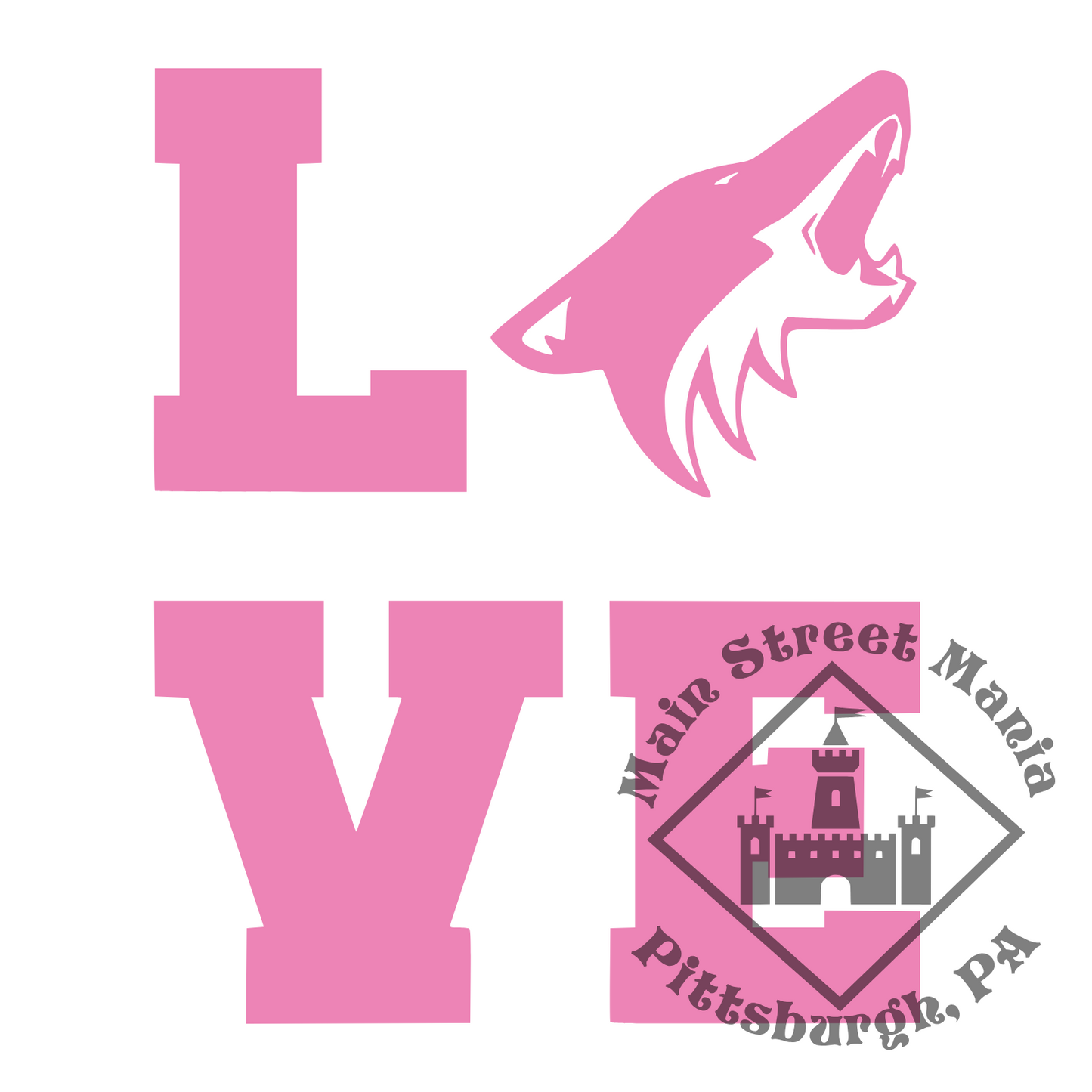 Coyotes Love Sticker Decal