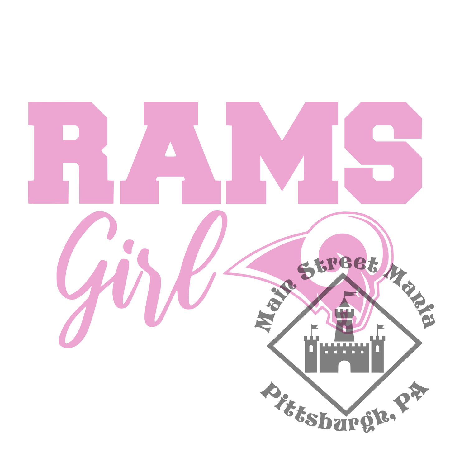 LA Rams Girl Sticker Decal