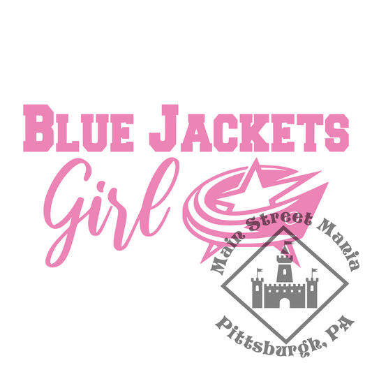 Blue Jackets Girl Sticker Decal