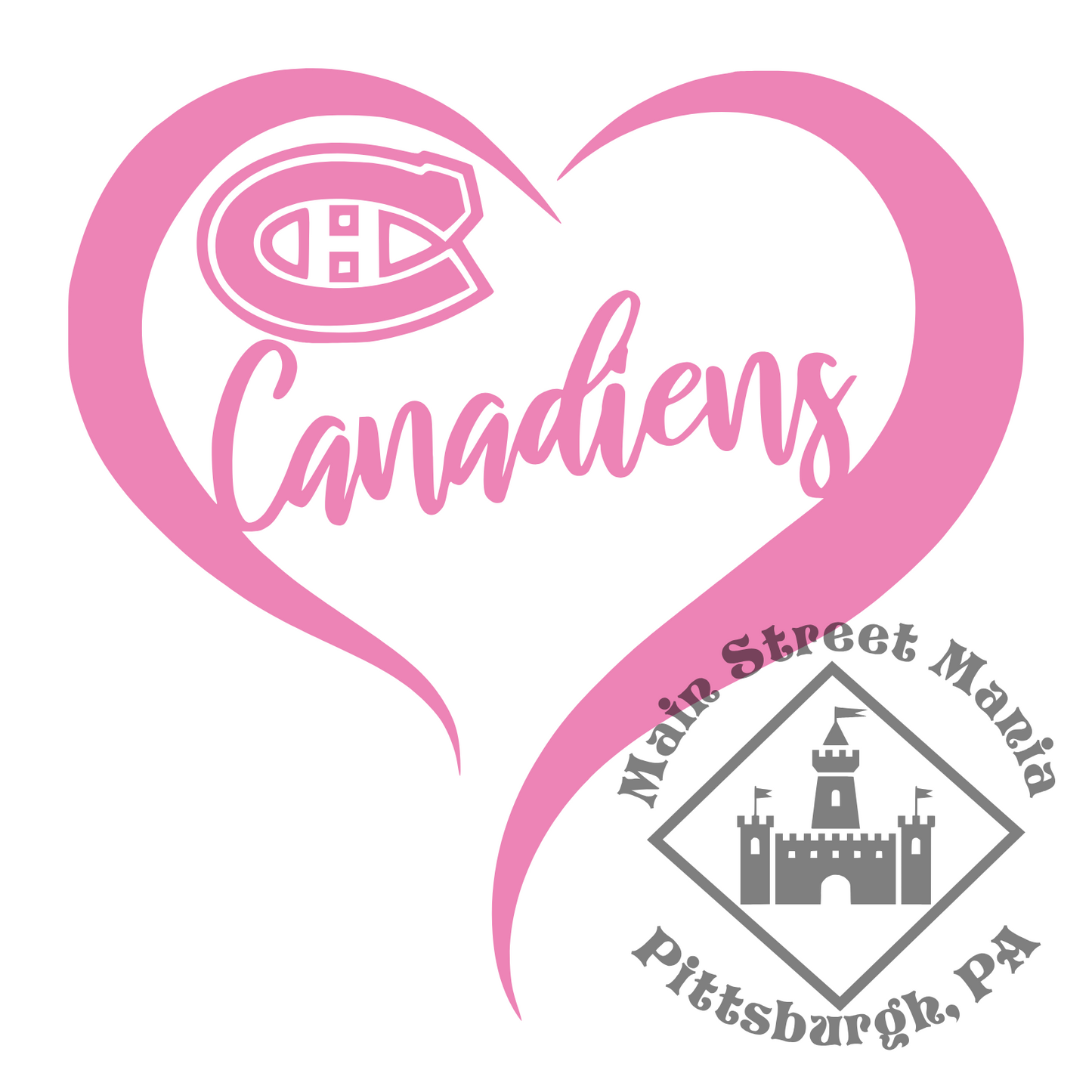 Canadiens Heart Sticker Decal