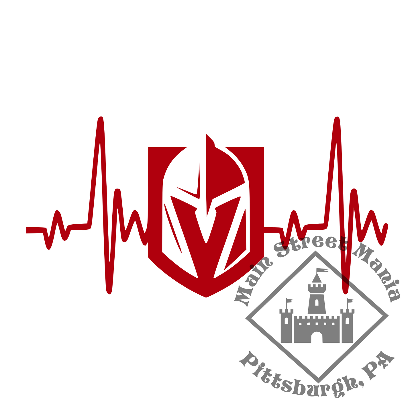 Golden Knights Heartbeat Sticker Decal