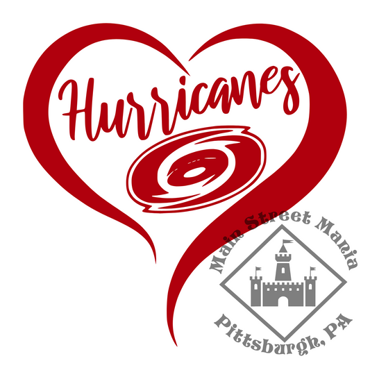 Hurricanes Heart Sticker Decal