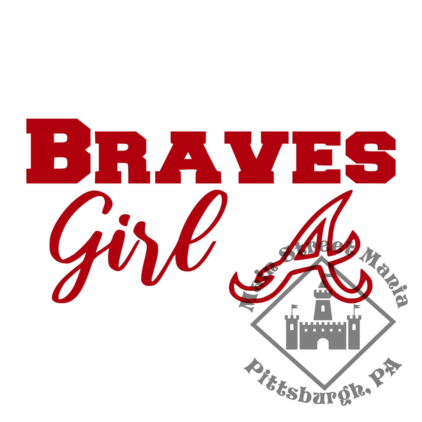 Braves Girl Sticker Decal