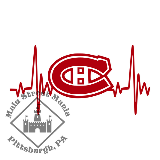 Canadiens Heartbeat Sticker Decal