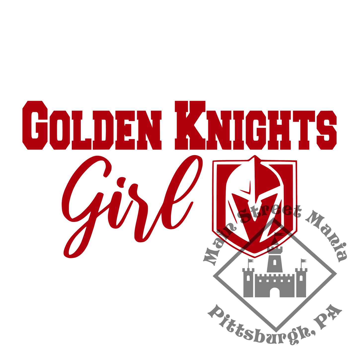 Golden Knights Girl Sticker Decal