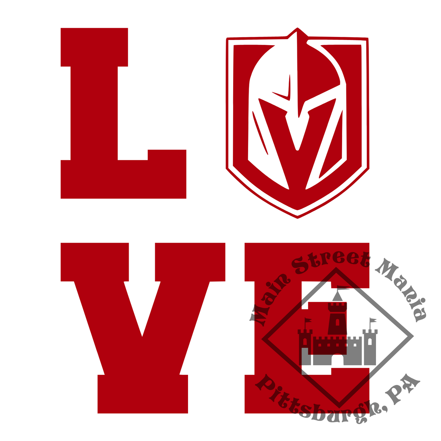 Golden Knights Love Sticker Decal